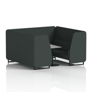Brixworth Booth With Black Legs And Grey Table In Single Tone - Image 62