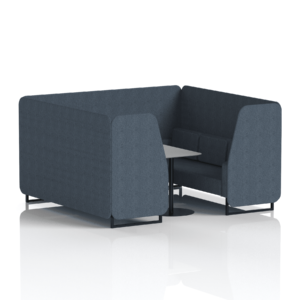 Brixworth Booth With Black Legs And Grey Table In Single Tone - Image 63