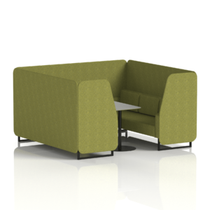 Brixworth Booth With Black Legs And Grey Table In Single Tone - Image 64