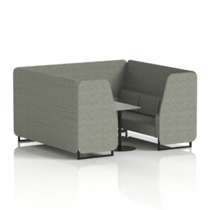 Brixworth Booth With Black Legs And Grey Table In Single Tone - Image 66