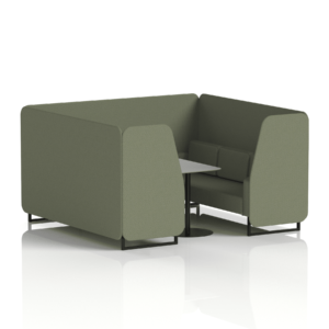 Brixworth Booth With Black Legs And Grey Table In Single Tone - Image 74