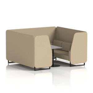 Brixworth Booth With Black Legs And Grey Table In Single Tone - Image 77