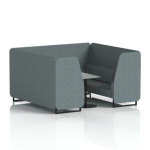 Brixworth Booth With Black Legs And Grey Table In Single Tone - Image 78