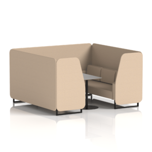 Brixworth Booth With Black Legs And Grey Table In Single Tone - Image 79