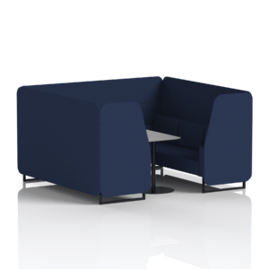 Brixworth Booth With Black Legs And Grey Table In Single Tone - Image 80