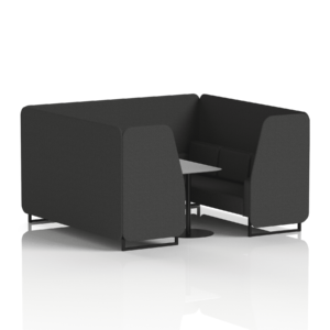 Brixworth Booth With Black Legs And Grey Table In Single Tone - Image 81