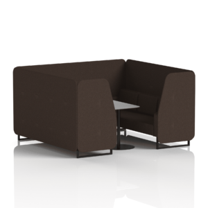 Brixworth Booth With Black Legs And Grey Table In Single Tone - Image 84