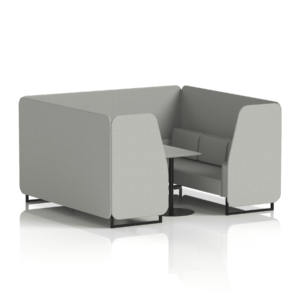 Brixworth Booth With Black Legs And Grey Table In Single Tone - Image 88