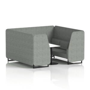Brixworth Booth With Black Legs And White Table In Single Tone - Image 65