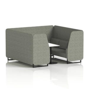 Brixworth Booth With Black Legs And White Table In Single Tone - Image 66