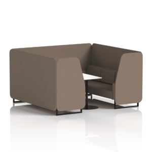 Brixworth Booth With Black Legs And White Table In Single Tone - Image 72