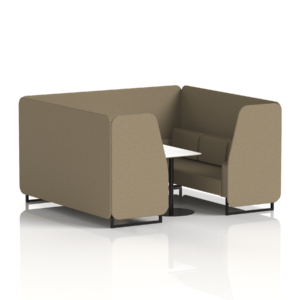 Brixworth Booth With Black Legs And White Table In Single Tone - Image 73