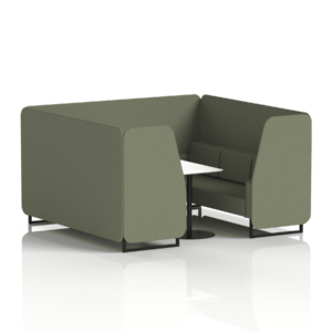 Brixworth Booth With Black Legs And White Table In Single Tone - Image 74