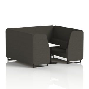 Brixworth Booth With Black Legs And White Table In Single Tone - Image 76