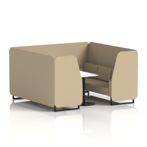 Brixworth Booth With Black Legs And White Table In Single Tone - Image 77