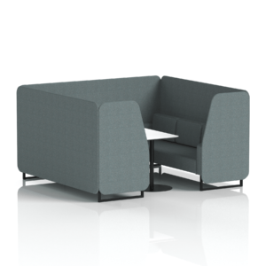 Brixworth Booth With Black Legs And White Table In Single Tone - Image 78