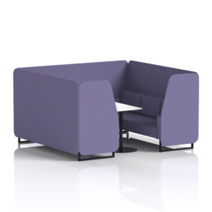 Brixworth Booth With Black Legs And White Table In Single Tone - Image 82