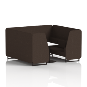 Brixworth Booth With Black Legs And White Table In Single Tone - Image 84