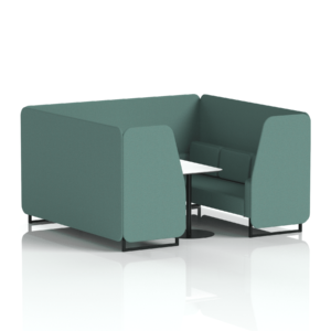 Brixworth Booth With Black Legs And White Table In Single Tone - Image 85