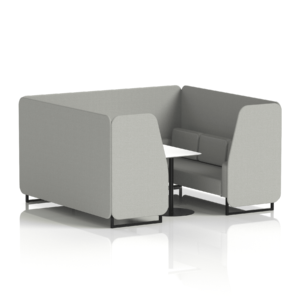 Brixworth Booth With Black Legs And White Table In Single Tone - Image 88