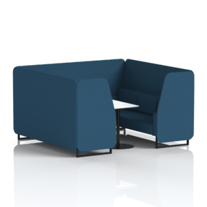 Brixworth Booth With Black Legs And White Table In Single Tone - Image 89