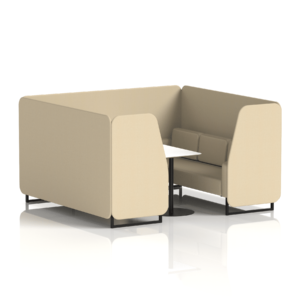 Brixworth Booth With Black Legs And White Table In Single Tone - Image 90