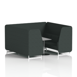 Brixworth Booth With White Legs And Grey Table In Single Tone - Image 62