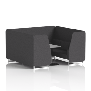 Brixworth Booth With White Legs And Grey Table In Single Tone - Image 67