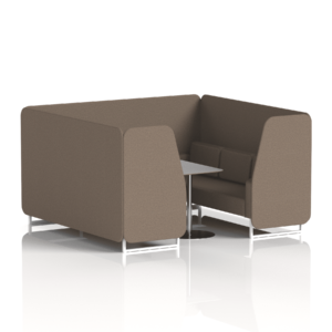Brixworth Booth With White Legs And Grey Table In Single Tone - Image 72