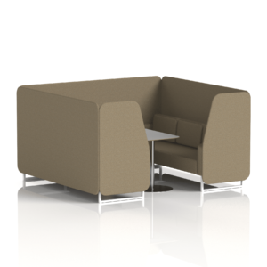 Brixworth Booth With White Legs And Grey Table In Single Tone - Image 73