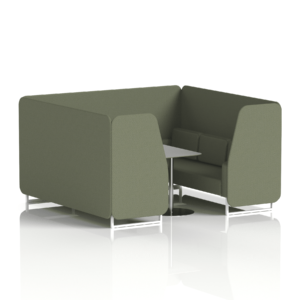 Brixworth Booth With White Legs And Grey Table In Single Tone - Image 74