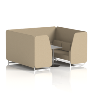 Brixworth Booth With White Legs And Grey Table In Single Tone - Image 77