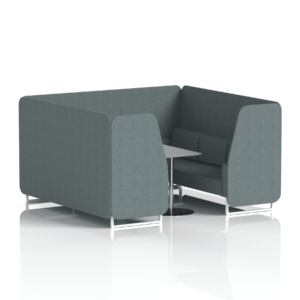 Brixworth Booth With White Legs And Grey Table In Single Tone - Image 78
