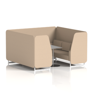 Brixworth Booth With White Legs And Grey Table In Single Tone - Image 79