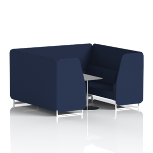 Brixworth Booth With White Legs And Grey Table In Single Tone - Image 80