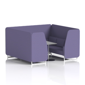 Brixworth Booth With White Legs And Grey Table In Single Tone - Image 82
