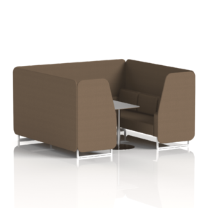 Brixworth Booth With White Legs And Grey Table In Single Tone - Image 87