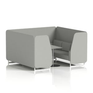 Brixworth Booth With White Legs And Grey Table In Single Tone - Image 88