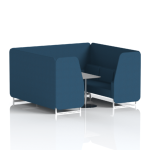 Brixworth Booth With White Legs And Grey Table In Single Tone - Image 89