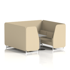 Brixworth Booth With White Legs And Grey Table In Single Tone - Image 90