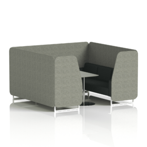 Brixworth Booth With White Legs And Grey Table In Two Tone - Image 66