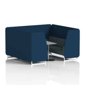 Brixworth Booth With White Legs And Grey Table In Two Tone - Image 68