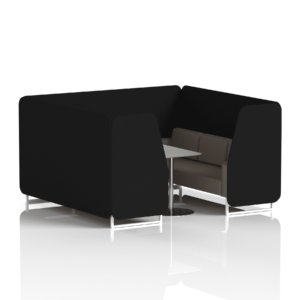 Brixworth Booth With White Legs And Grey Table In Two Tone - Image 69
