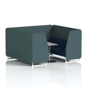 Brixworth Booth With White Legs And Grey Table In Two Tone - Image 71