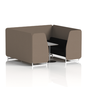 Brixworth Booth With White Legs And Grey Table In Two Tone - Image 72