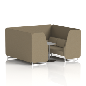 Brixworth Booth With White Legs And Grey Table In Two Tone - Image 73
