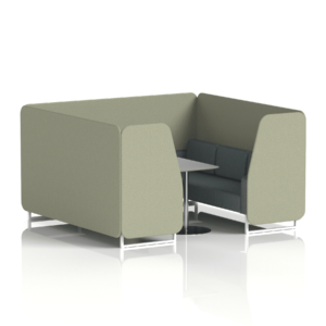 Brixworth Booth With White Legs And Grey Table In Two Tone - Image 75