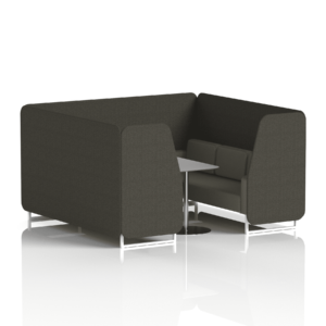 Brixworth Booth With White Legs And Grey Table In Two Tone - Image 76