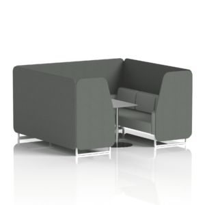 Brixworth Booth With White Legs And Grey Table In Two Tone - Image 86