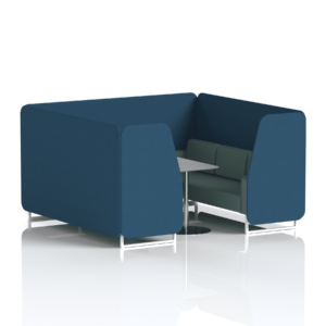 Brixworth Booth With White Legs And Grey Table In Two Tone - Image 89
